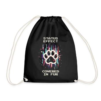 Fur Status Active | Animal Shelter Everyday Animal Hair Level - Drawstring Bag - black - Front
