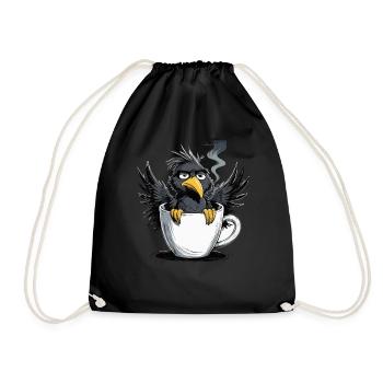 L’oiseau ne veut pas de café avant que vous ne demandiez non - Sac de sport léger - noir - Devant