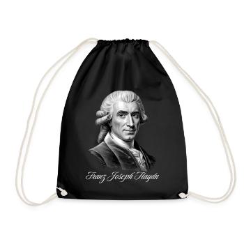 Franz Joseph Haydn - Composer Portrait - Drawstring Bag - black - Front