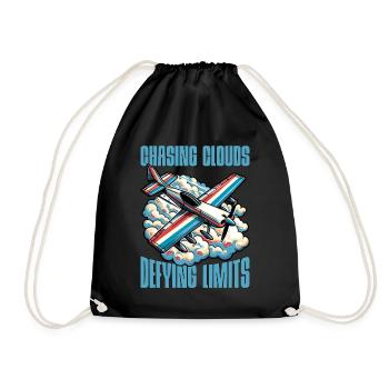 Pilote de voltige à la poursuite des nuages défiant le modèle pilote - Sac de sport léger - noir - Devant