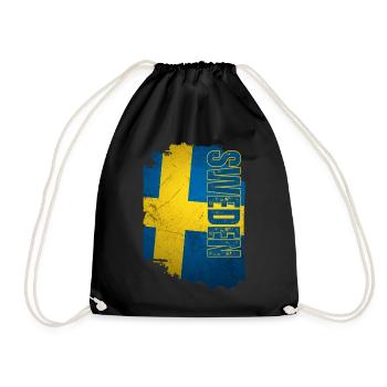 Drapeau vertical de la Suède, j’adore la Suède - Sac de sport léger - noir - Devant