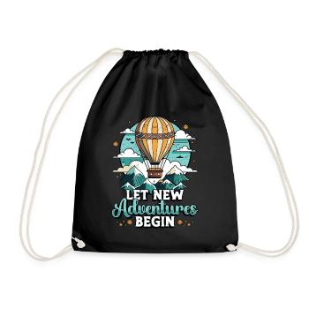 Hot Air Ballooning Let New Adventures Ballooning - Turnbeutel - Schwarz - Vorne
