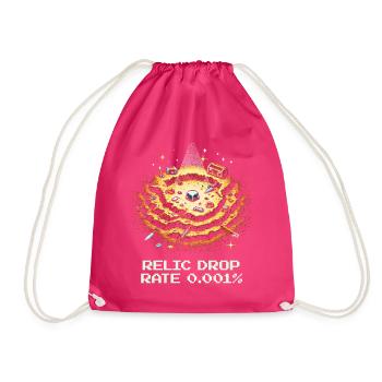 Relic Find Rate | Archaeology Excavation Treasure - Drawstring Bag - fuchsia - Front