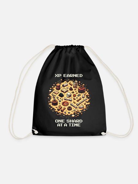 XP Pro Fragment | Archaeology Ceramics Excavation - Drawstring Bag - black