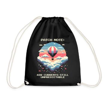 Flux d’air chaotique | Thermiques de vol en montgolfière - Sac de sport léger - noir - Devant