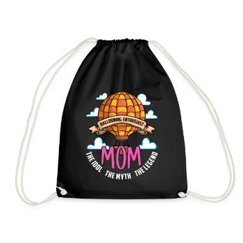 Ballooning Enthusiast Mom The Idol Loves Aeronaut - Turnbeutel - Schwarz - Vorne