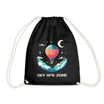 AFK dans le ciel | Vol en montgolfière Calme Thermiques Air Altitude - Sac de sport léger - noir - Devant