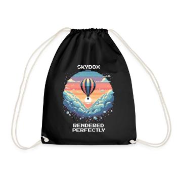 Skybox rendered to perfection | Sky Balloon Ride - Drawstring Bag - black - Front