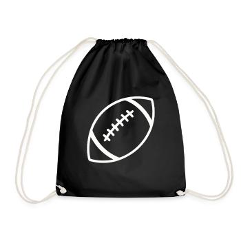 Football américain – Minimaliste et sportif - Sac de sport léger - noir - Devant