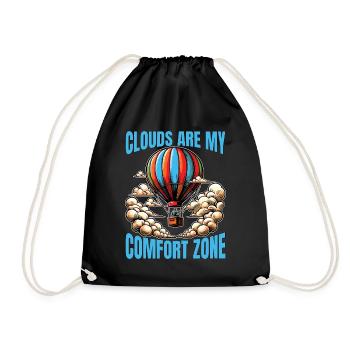 Hot Air Ballooning Clouds Are My Comfort Aviation - Turnbeutel - Schwarz - Vorne