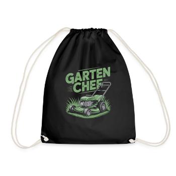Rasenmähen Garten Chef Gärtner Gartenarbeit - Turnbeutel - Schwarz - Vorne