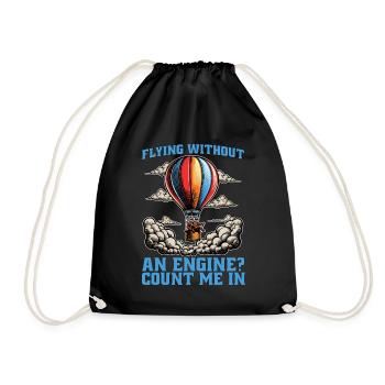 Hot Air Ballooning Flying Without An Aviation - Turnbeutel - Schwarz - Vorne