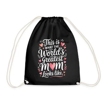 Maman disant amour maman drôle maman - Sac de sport léger - noir - Devant