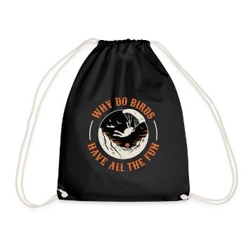 Paragliding Why Do Birds Have All The Fun Skydiver - Drawstring Bag - black - Front