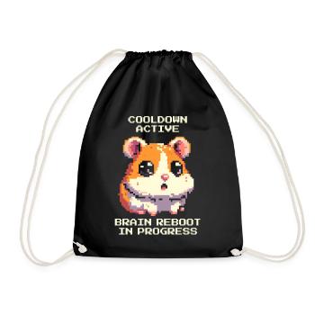 Mental cinema on cooldown | ADHD Stimulus Filter Reset - Drawstring Bag - black - Front