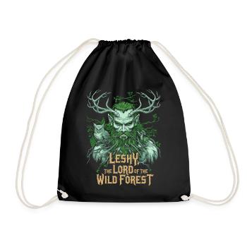 Leshy Herr des wilden Waldes Design - Turnbeutel - Schwarz - Vorne