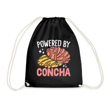 Propulsé par Concha Mexicain Sweet Bun Drôle Concha - Sac de sport léger - noir - Devant