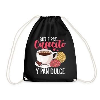 Mais d’abord Cafecito Y Pan Dulce Mexicain Sweet Bun - Sac de sport léger - noir - Devant