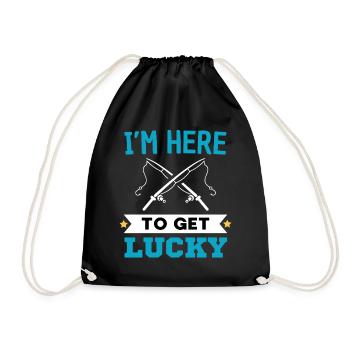 Funny Angler Saying St. Patrick's Day - Drawstring Bag - black - Front