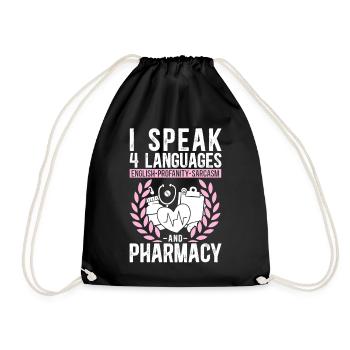 Pharmacy Tech Technician - Drawstring Bag - black - Front