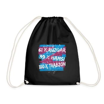 Trabzon Türkei - Turnbeutel - Schwarz - Vorne