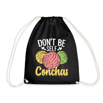 Don’t Be Self Conchas Drôle Mexicain Sweet Bun - Sac de sport léger - noir - Devant