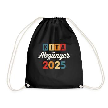 Kita Abgänger 2025 - Turnbeutel - Schwarz - Vorne