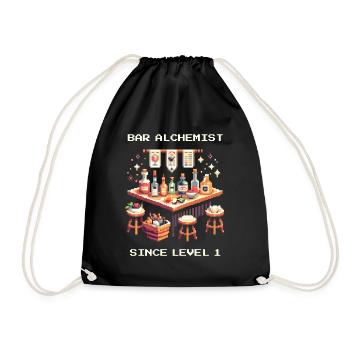 Bar-Alchemist | Mixologie seit Stufe 1 aktiv - Turnbeutel - Schwarz - Vorne