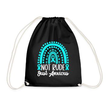 Anxiety disorder Anxiety disorder - Drawstring Bag - black - Front