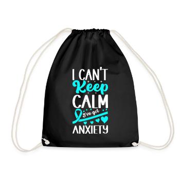 Anxiety disorder Anxiety disorder - Drawstring Bag - black - Front