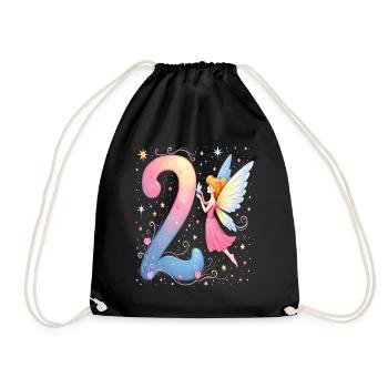 Douce Fée 2ème Anniversaire pour les filles - Sac de sport léger - noir - Devant