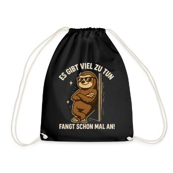Il y a beaucoup à faire Dictons amusants de paresseux - Sac de sport léger - noir - Devant