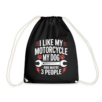 chien moto sarcasme chien dicton - Sac de sport léger - noir - Devant