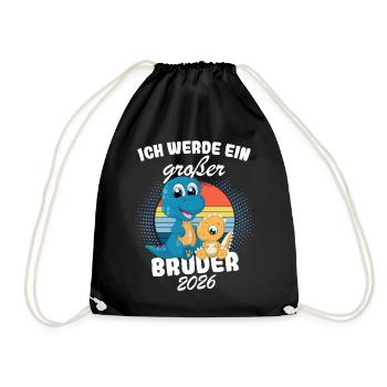 Annoncer la progéniture | Je vais être un grand frère en 2026 - Sac de sport léger - noir - Devant