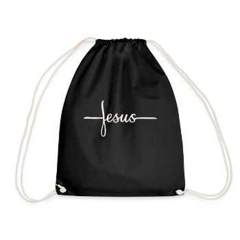 Conception du lettrage de la croix de Jésus - Sac de sport léger - noir - Devant