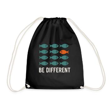 Be Different - Be Different Fish Design - Sac de sport léger - noir - Devant