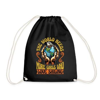 Sailing The World Needs More Boating Sailing Ship - Drawstring Bag - black - Front