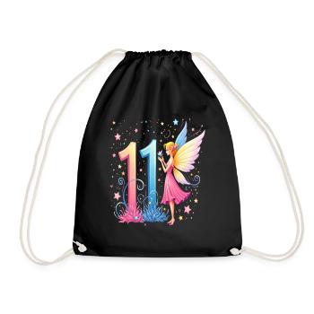 Douce Fée 11ème Anniversaire pour les filles - Sac de sport léger - noir - Devant