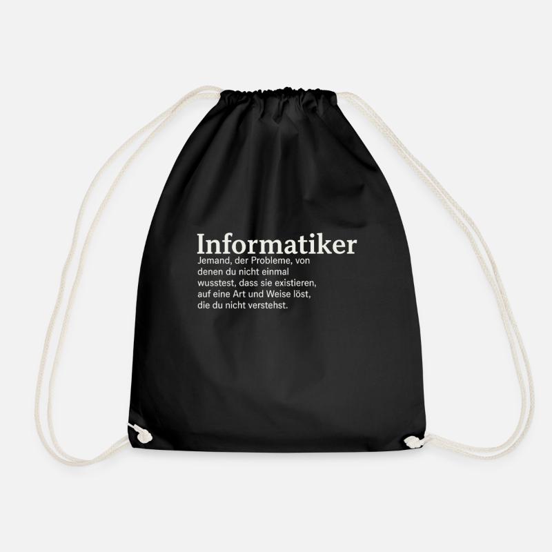 Computer scientist definition funny - Drawstring Bag - black