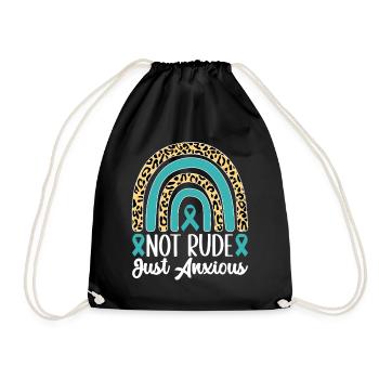 Anxiety disorder Anxiety disorder - Drawstring Bag - black - Front