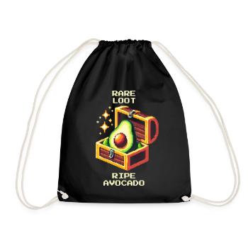 Rare Loot | Perfectly Ripened Avocado Drop - Drawstring Bag - black - Front