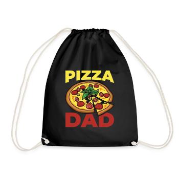 Papa pizza drôle - Sac de sport léger - noir - Devant