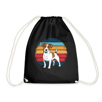 Rétro Vintage Jack Russell Terrier Chien Propriétaire Cadeaux - Sac de sport léger - noir - Devant