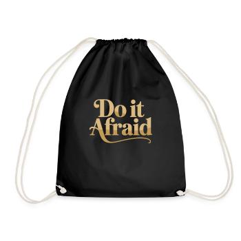 Fais-le Peur Courage Développement Motivation - Sac de sport léger - noir - Devant