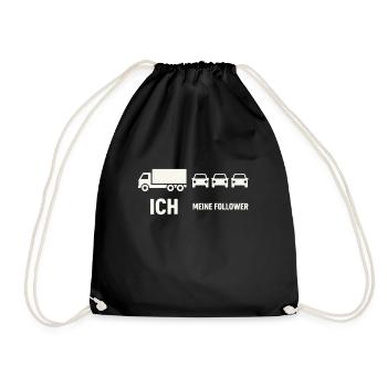 Moi et mes abonnés – Truck Trucker Design - Sac de sport léger - noir - Devant