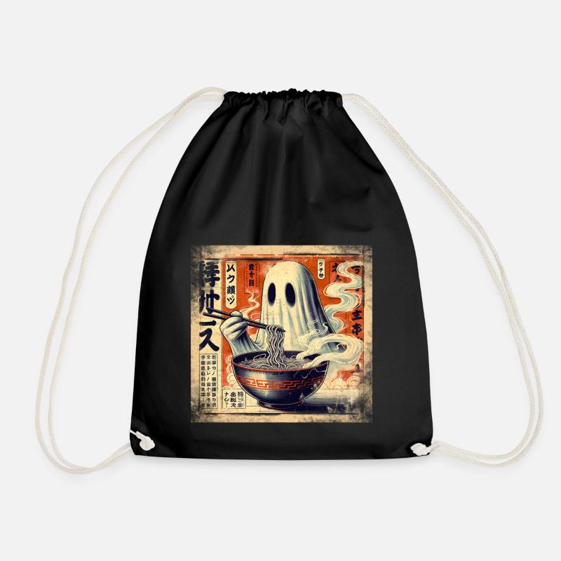 Ramen Geist Grunge Poster Style - Turnbeutel - Schwarz