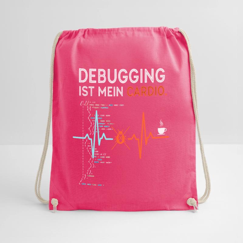 Debugging is my cardio - computer nerd Drawstring Bag