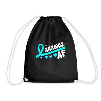 Anxiety disorder Anxiety disorder - Drawstring Bag - black - Front