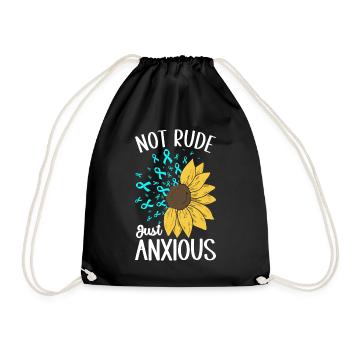 Anxiety disorder Anxiety disorder - Drawstring Bag - black - Front