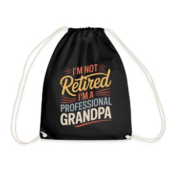 Drôle de grand-père disant grand-père à la retraite - Sac de sport léger - noir - Devant